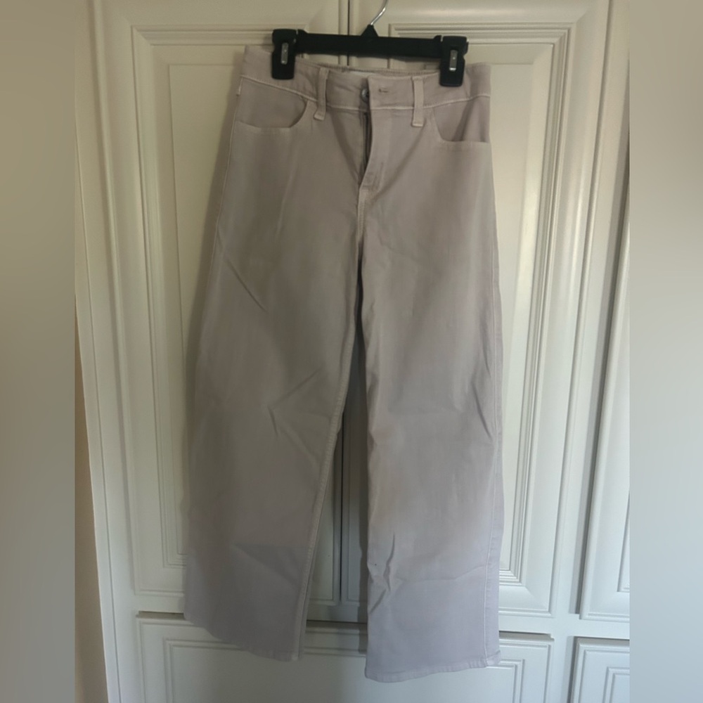 Abercrombie Kids light brown High-Rise Wide-Leg Pants